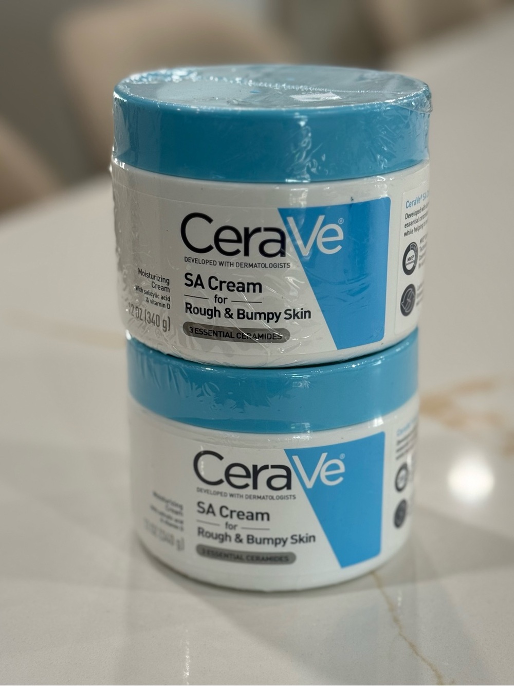 CeraVe Moisturizing Skin Cream Jar - Blue & White Bundle